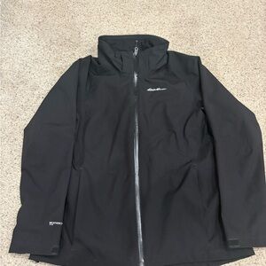 Eddie Bauer Men's Black Raincoat